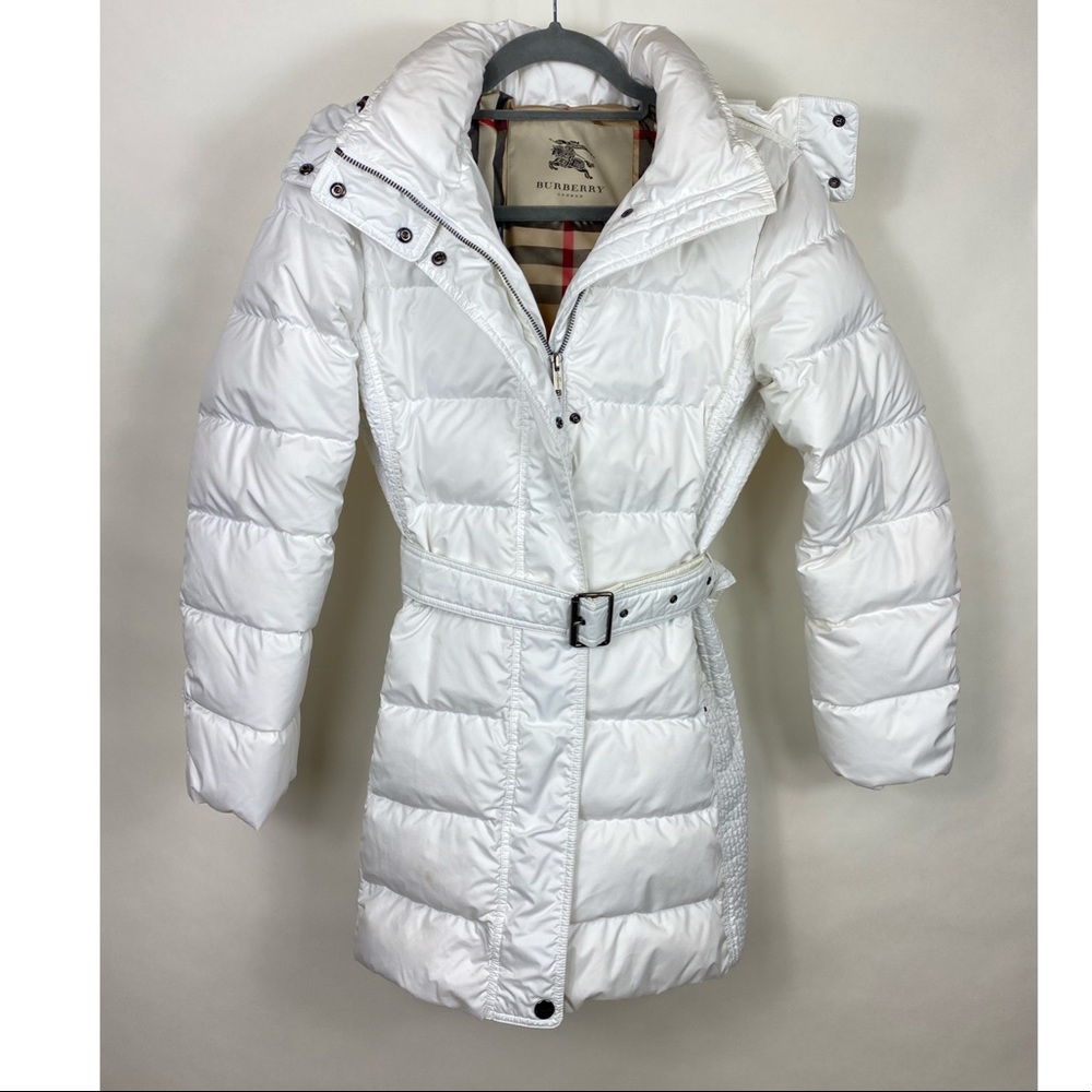 Burberry London Belted Quilted Down Puffer Coat